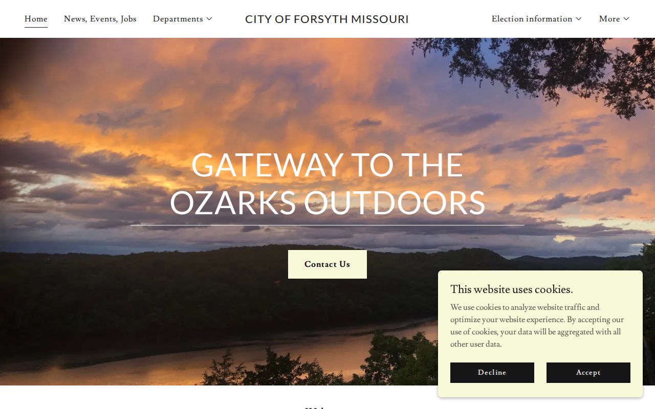 Forsyth city hall source for Taney County criminal record contacts