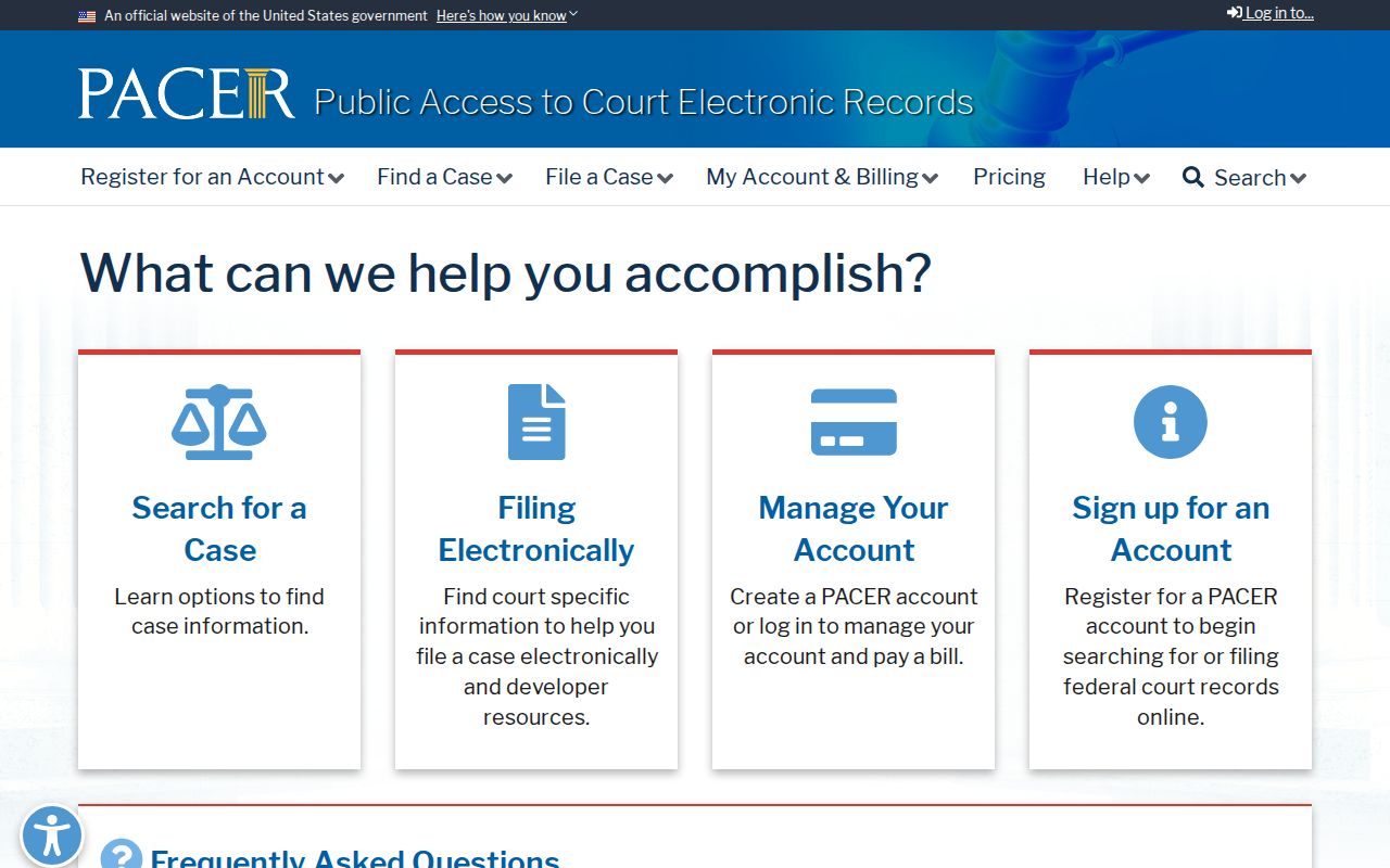 Taney County criminal history PACER federal court record access